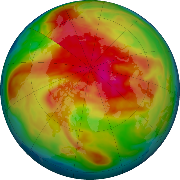 Arctic ozone map for 04 March 2023
